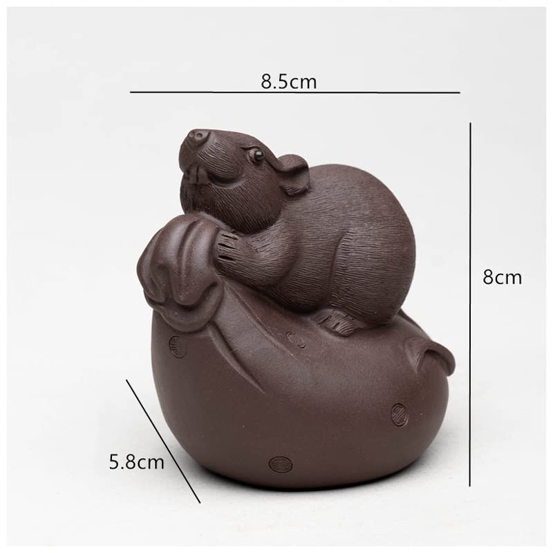 Amazon.co.jp: ZSQAW 手作り紫粘土茶ペット動物モデル彫刻工芸品